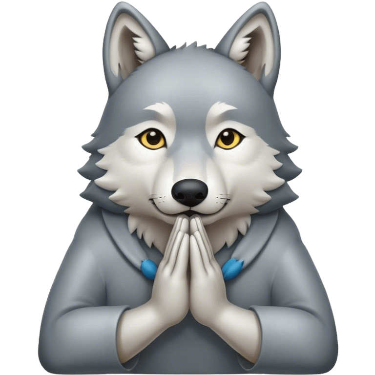 wolf praying emoji