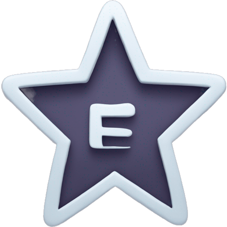 The letter E with a star in the middle emoji