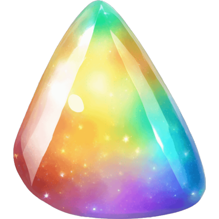 Shiny Rainbow-Sparkle-Iridescent-Nebula-Opal-Gemstone emoji