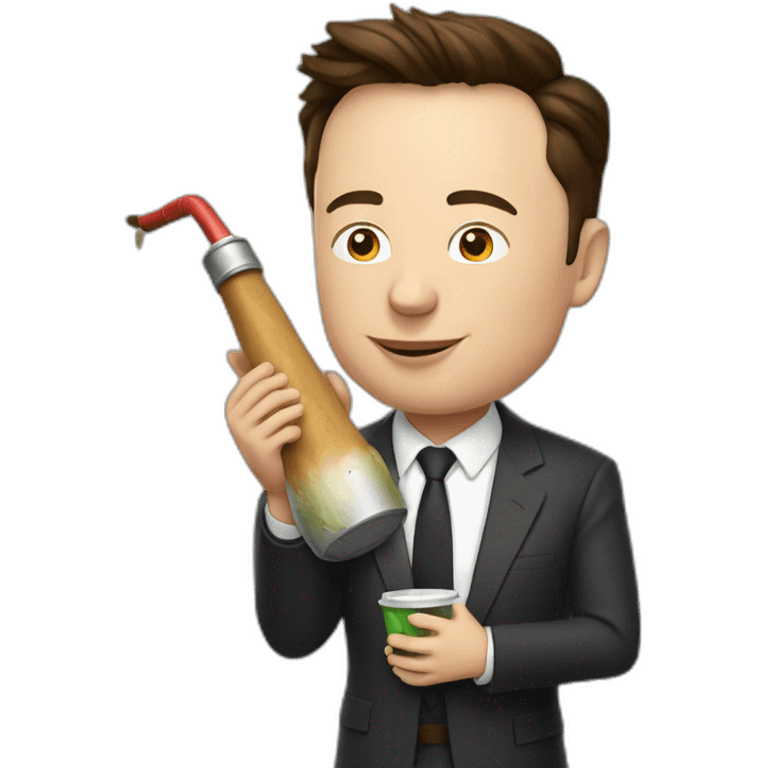 Elon Musk tomando mate emoji