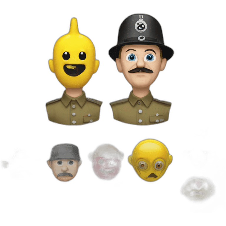 Adolf Hitler and the Teletubbies metal fabricators emoji