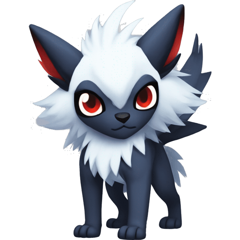 Cool Edgy Absol-Nargacuga-Zorua-Quilava, full body emoji