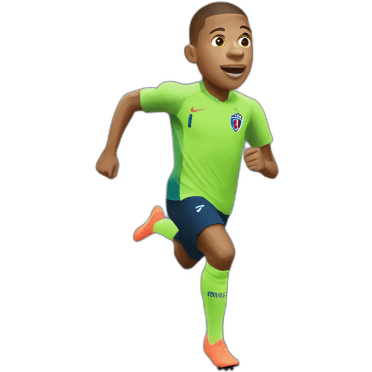 mbappe running after champions league emoji