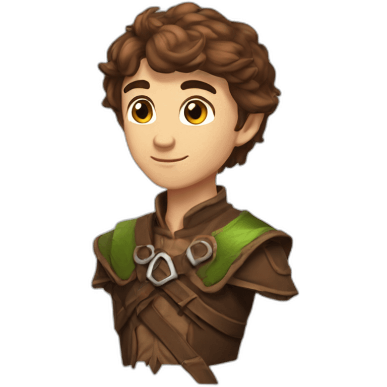 brown short hair nice elf ranger handsome emoji