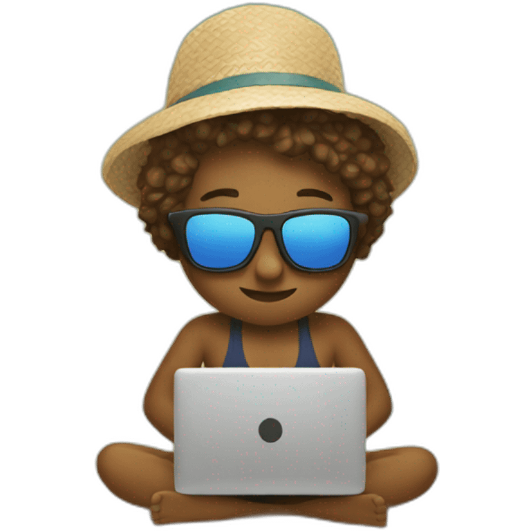 digital-nomad-at-beach emoji