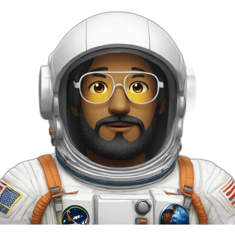 astronaut anime beard man glasses emoji