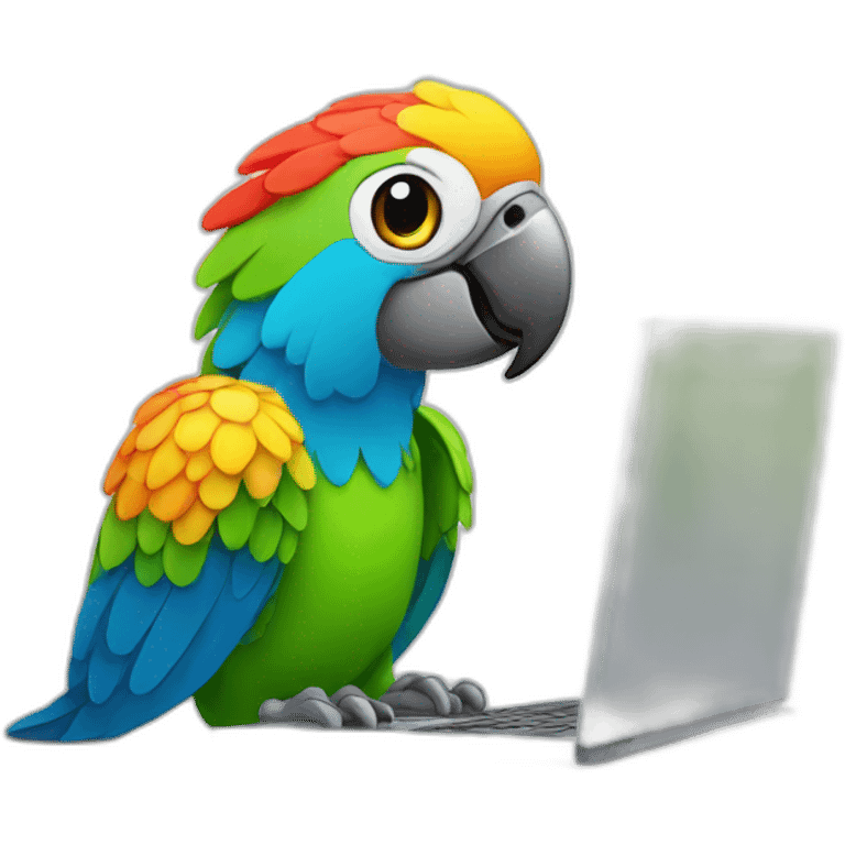 coding-parrot-with-laptop emoji