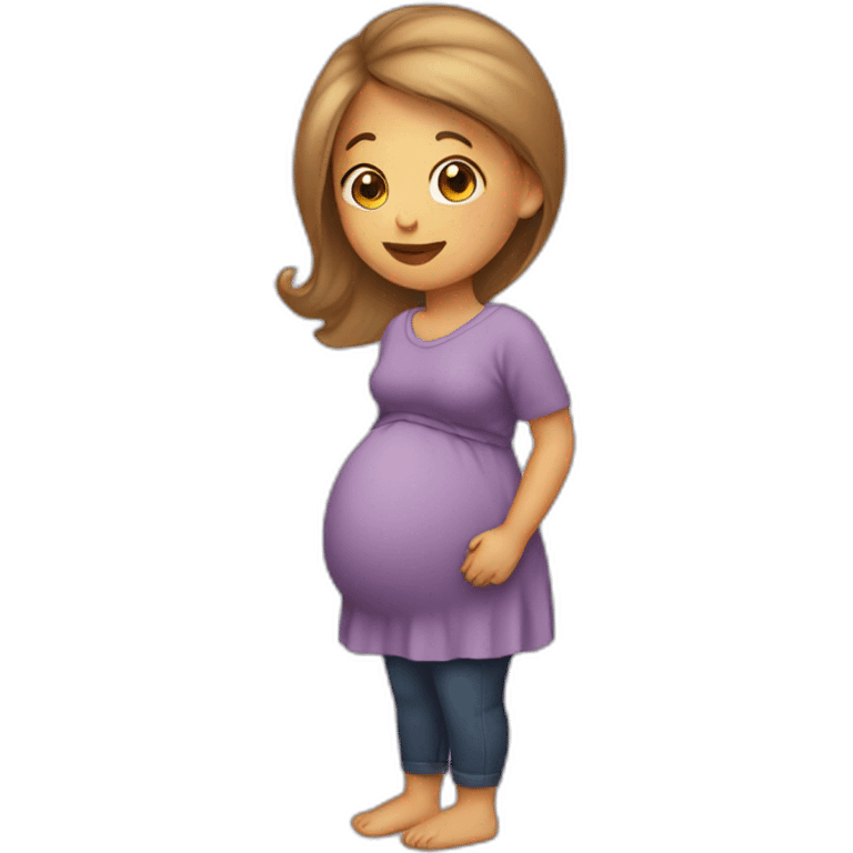 Pregnant baby profile emoji