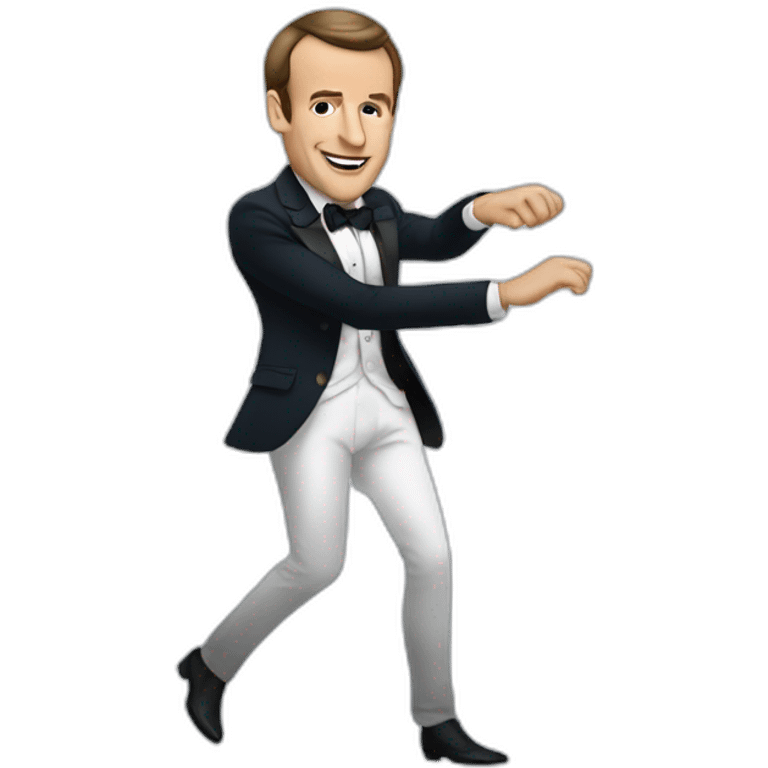 Macron qui danse en soirée emoji