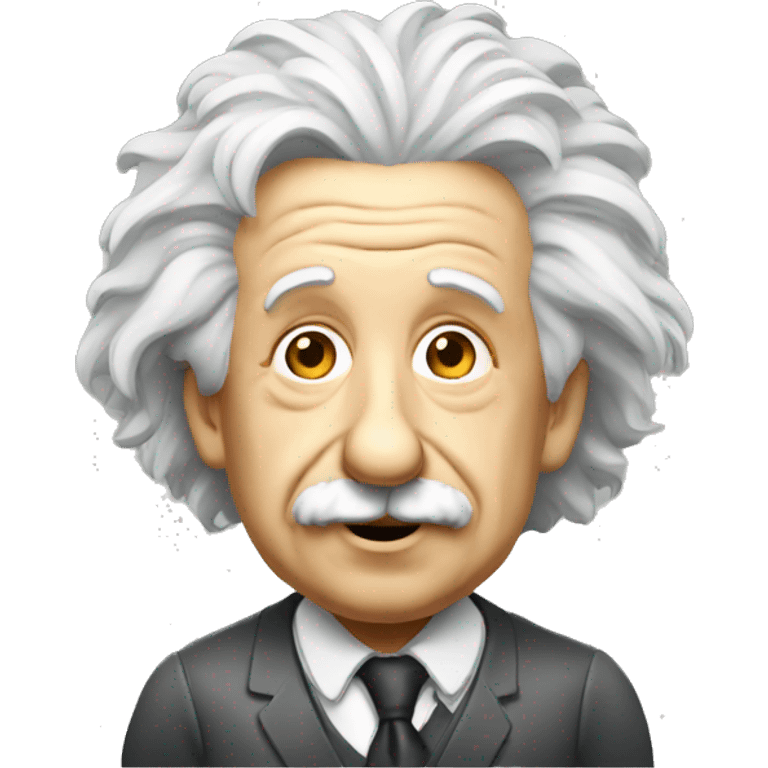 albert einstein with computer emoji