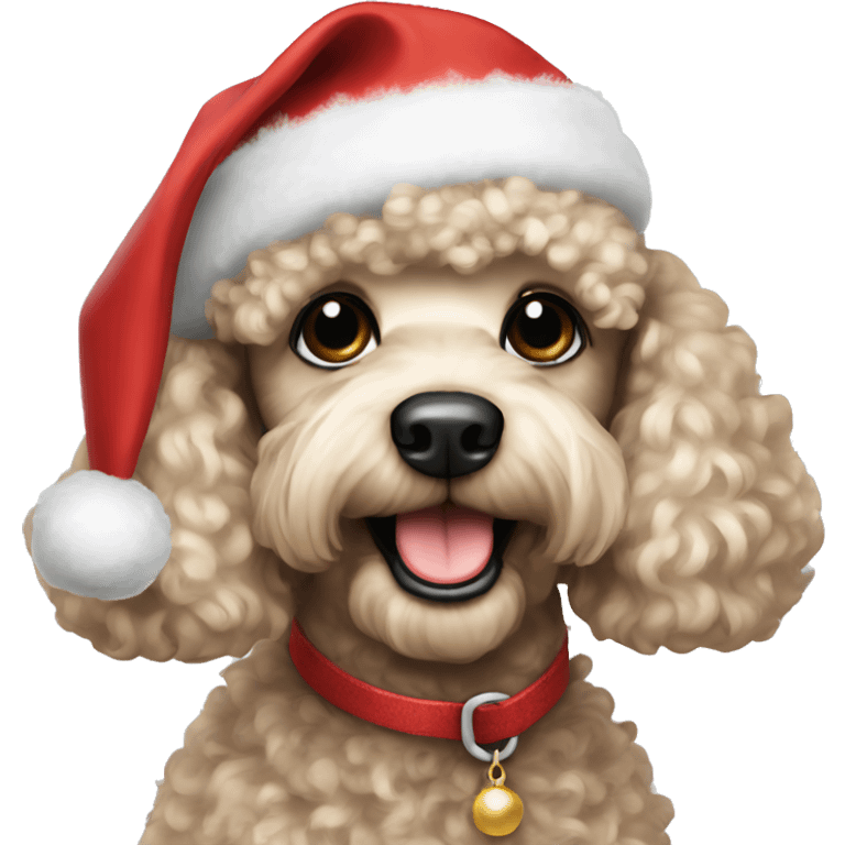 christmas poodle emoji