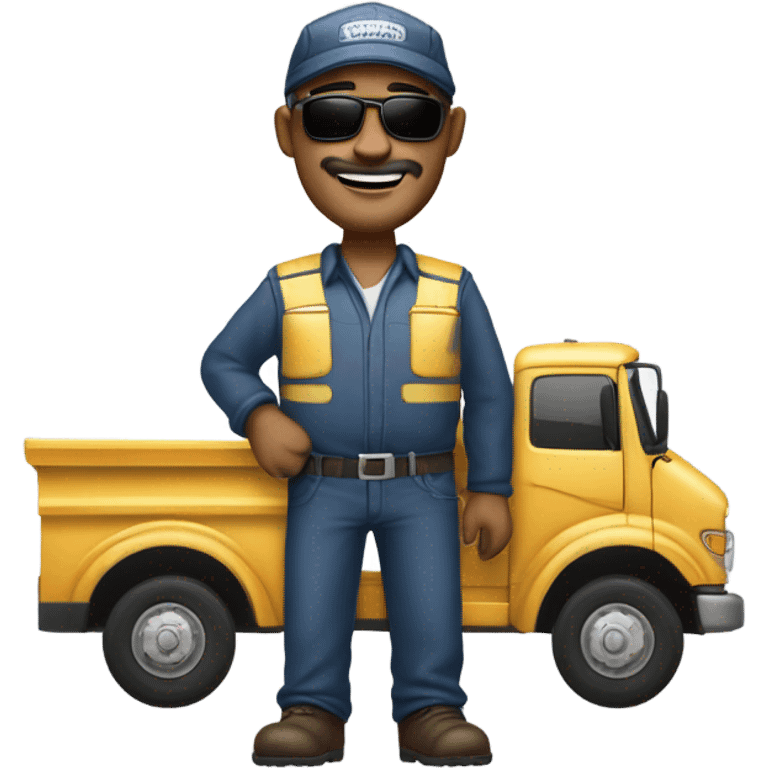 Dad truck driver  emoji