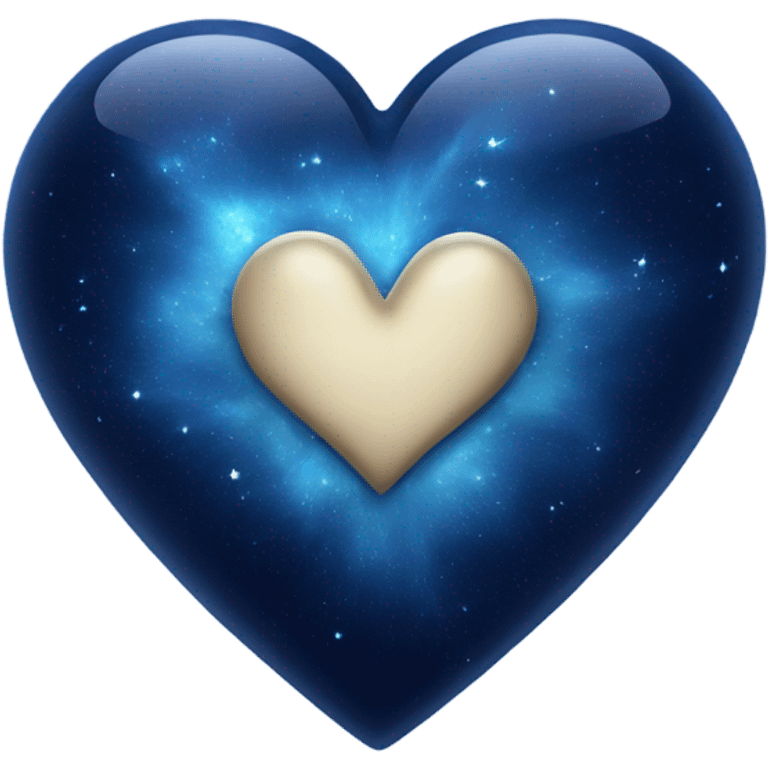 Dark blue cosmic heart emoji