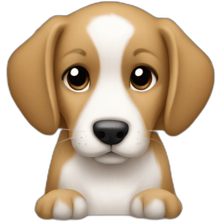 puppy codes in opened macbook emoji