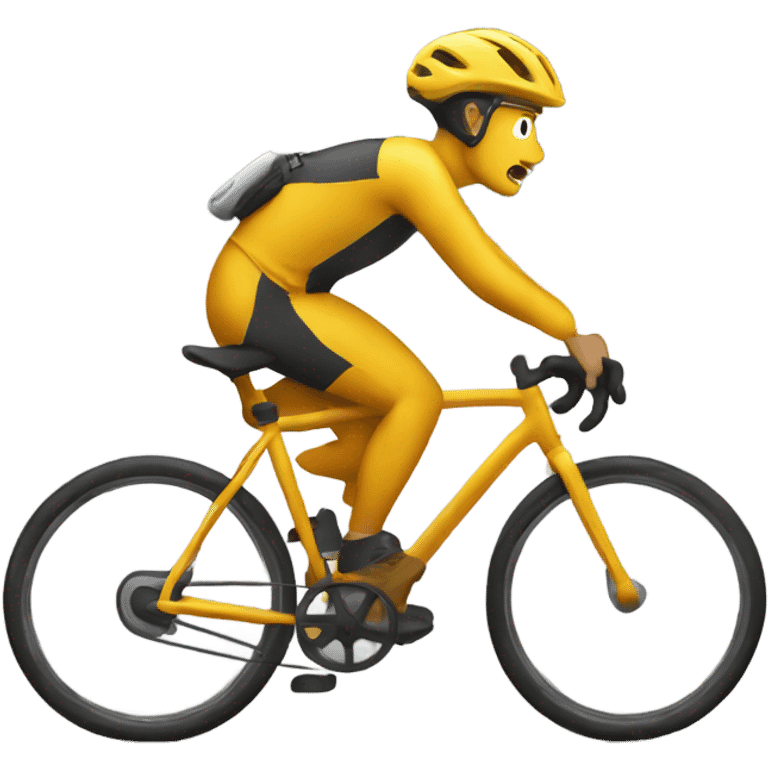 Bicyclist crashing emoji