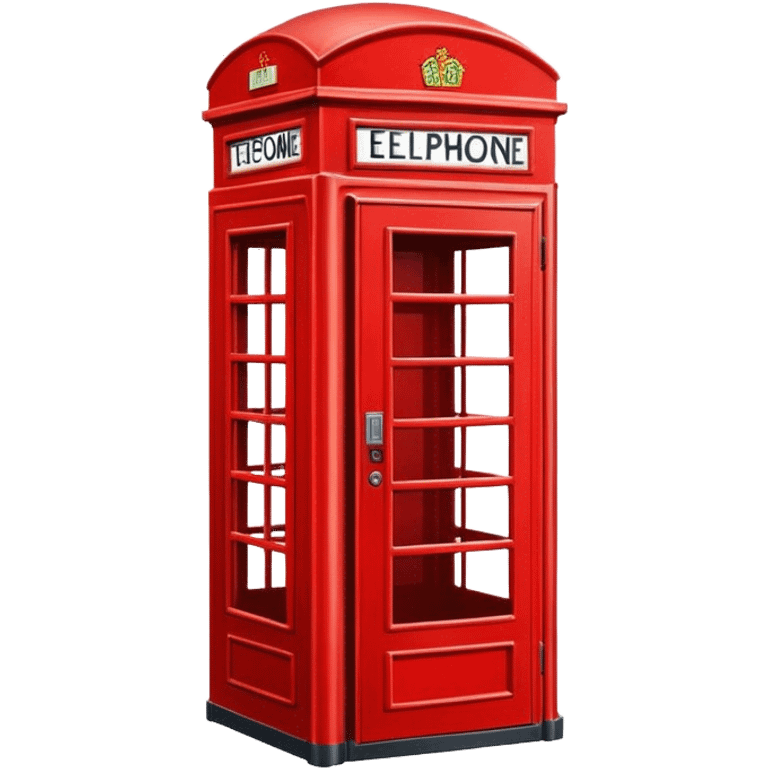 A red phone booth  emoji