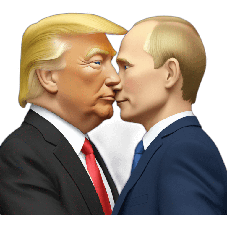 trump-and-putin-kissing,-lgbtq+ friendly, positivity, inclusiveness emoji