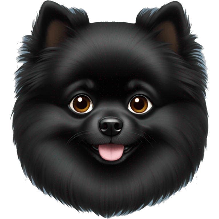 All black Pomeranian emoji