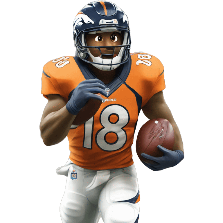 NFL football player, Denver broncos, touchdown   emoji