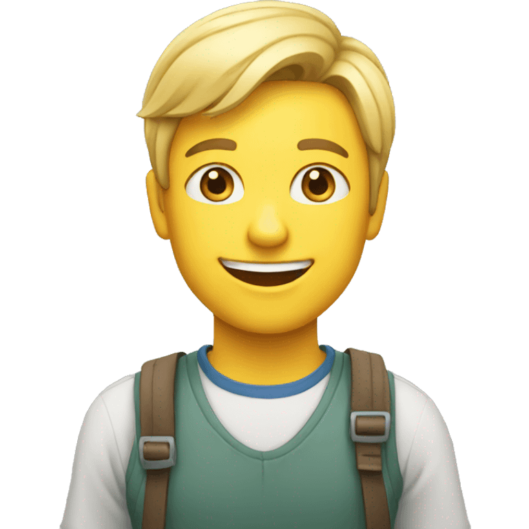 Swedish school student, happy emoji