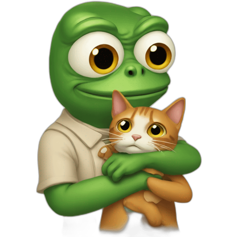 Pepe holding cat emoji