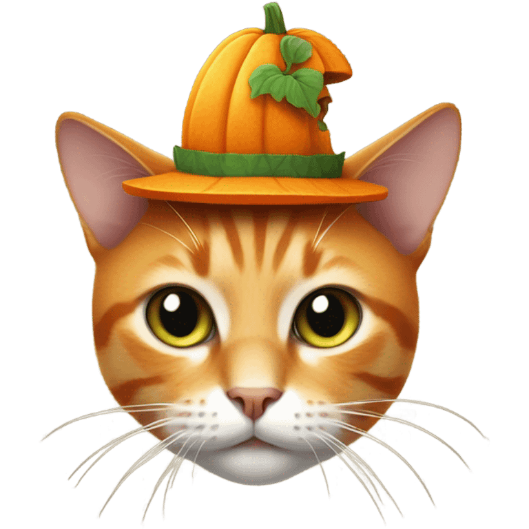 pumpkin hat cat emoji