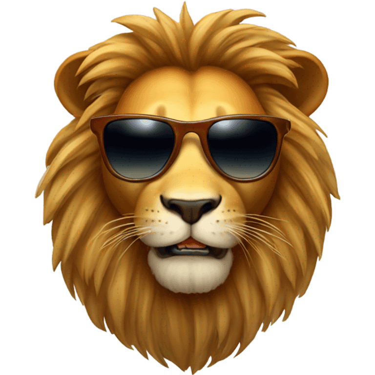 Lion with sunglass emoji