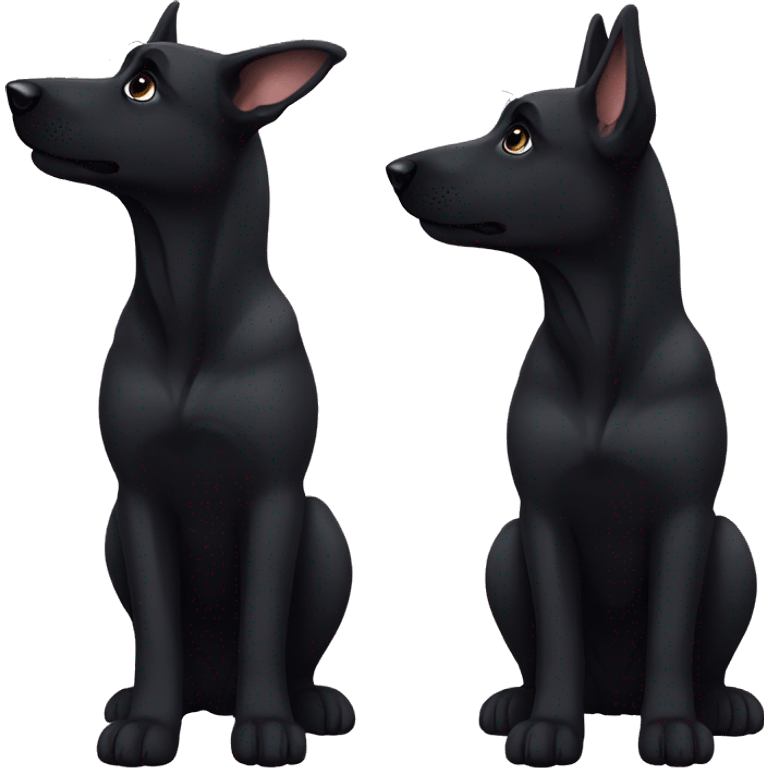 Black German shepherd puppy  emoji