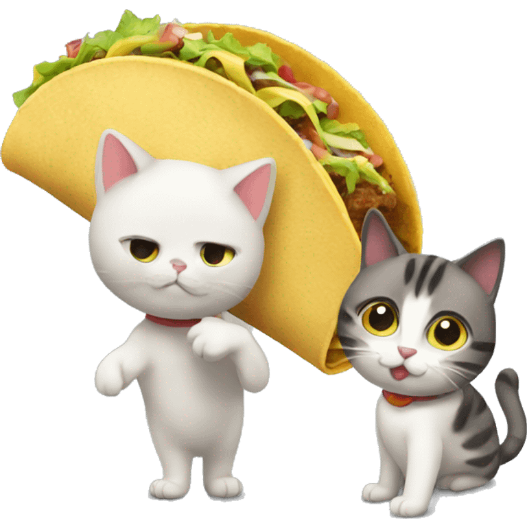 Taco and cat  emoji