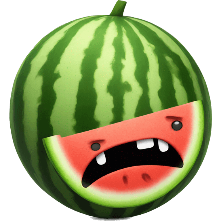 Angry watermelon emoji