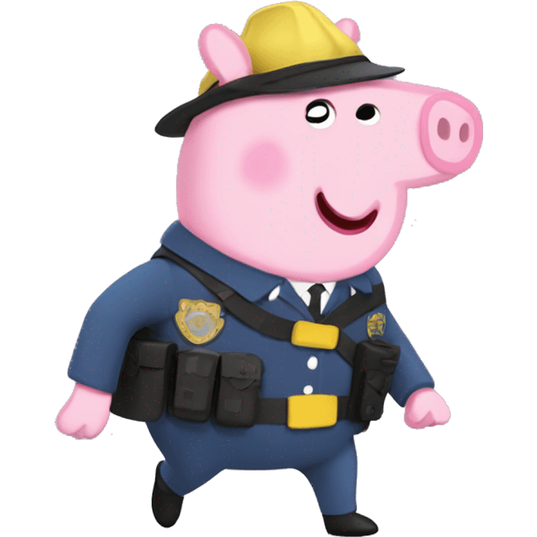 Peppa pig fighting crime emoji