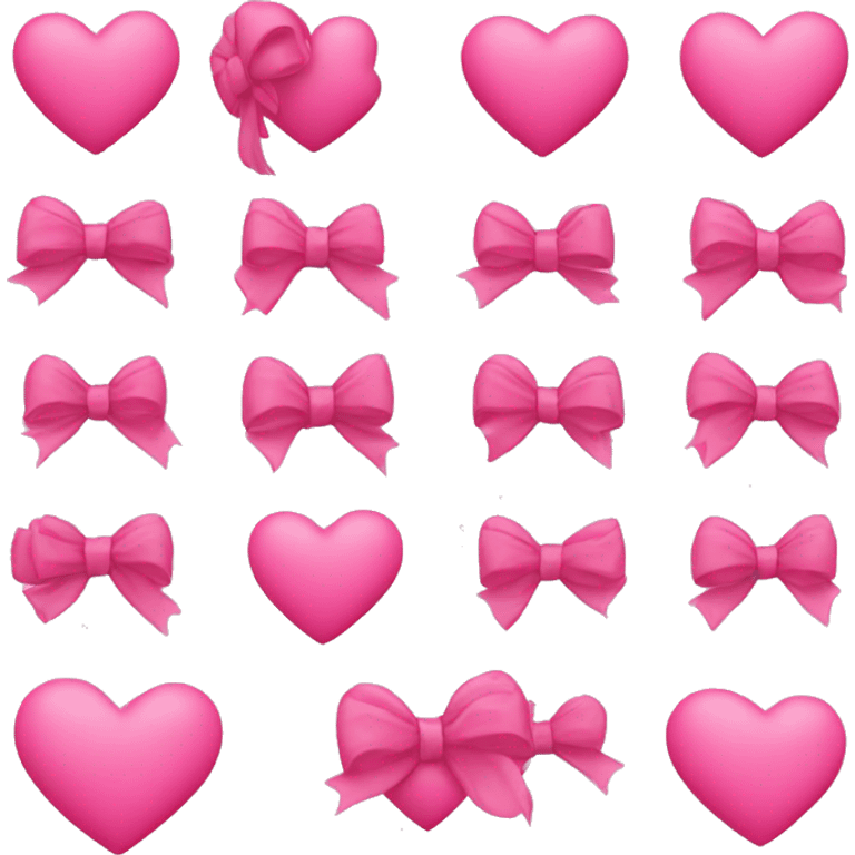 a pink bow heart emoji