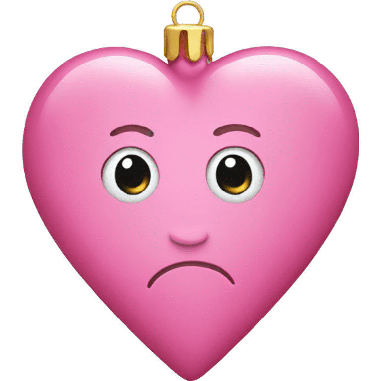 Pink Christmas heart emoji