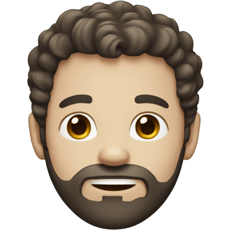 pale man with curly short dark brown hair and beard emoji