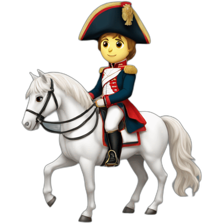 young napoleon on white horse emoji