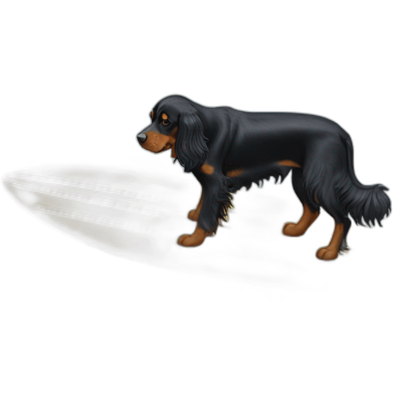 surfing gordon setter emoji