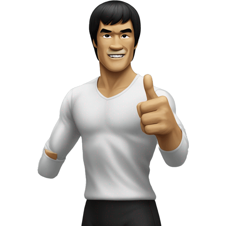 bruce lee giving thumbs emoji