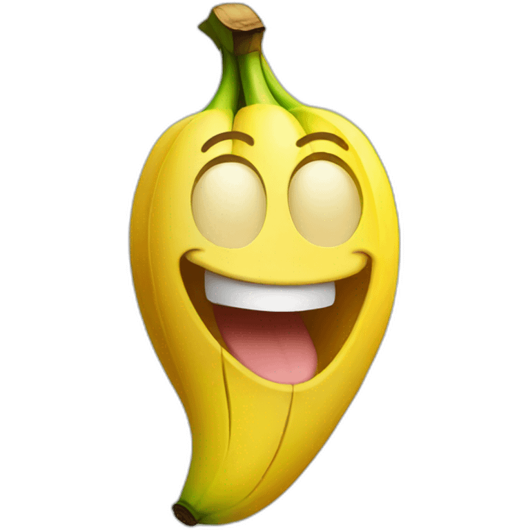 Laughing banana emoji