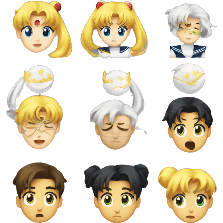 sailor moon ios18 emoji facial expressions  emoji