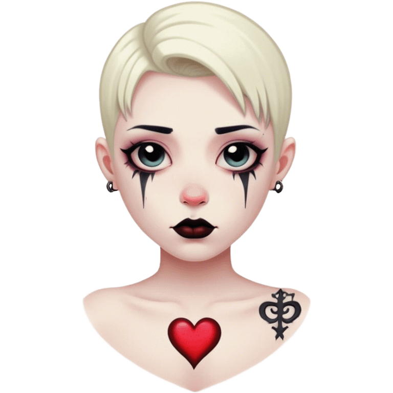 Goth heart  emoji