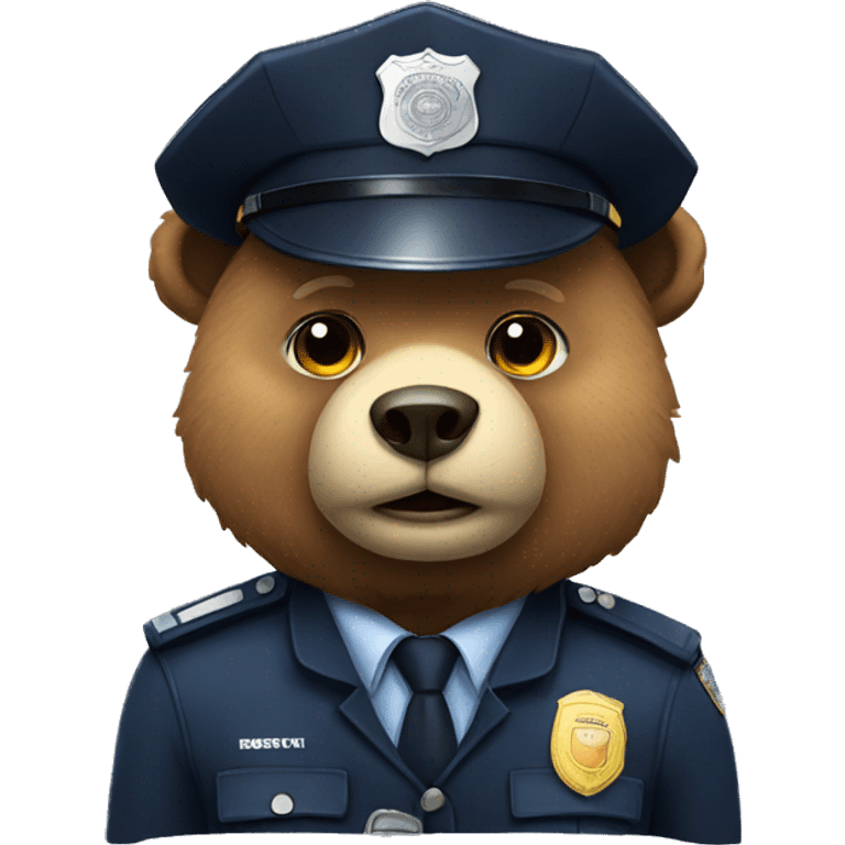 bear in police uniform emoji