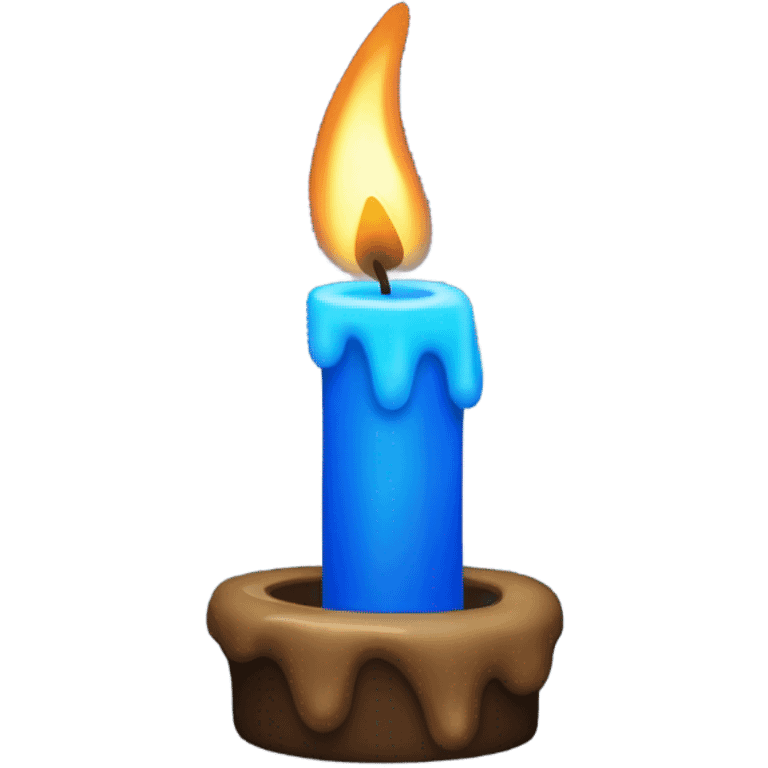 candle with blue fire emoji