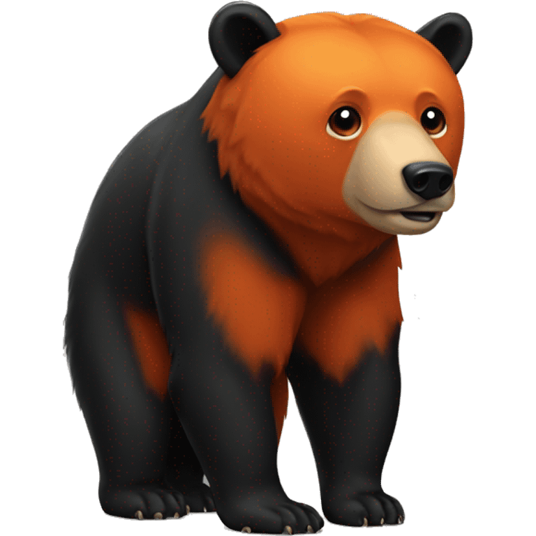 a orange black bear emoji