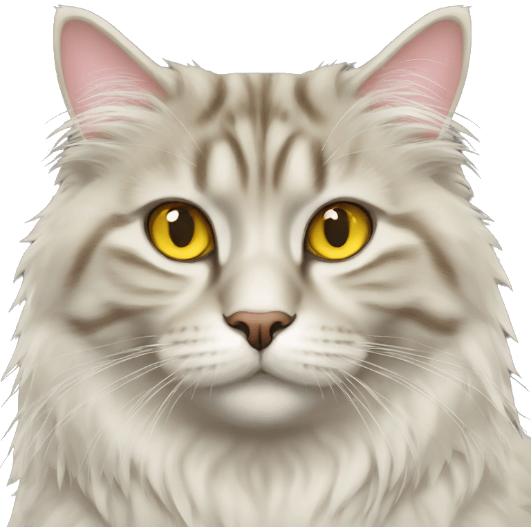 Siberian cat yellow eyes emoji