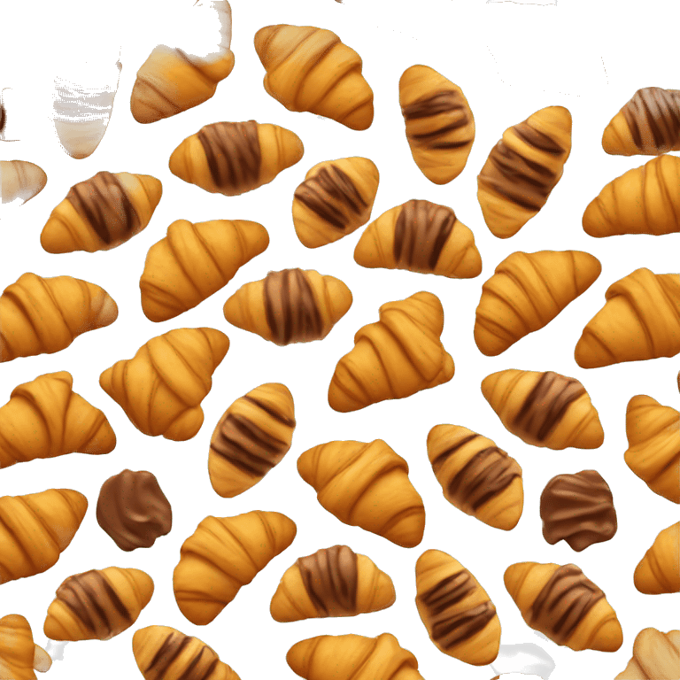 Croissant with chocolate emoji