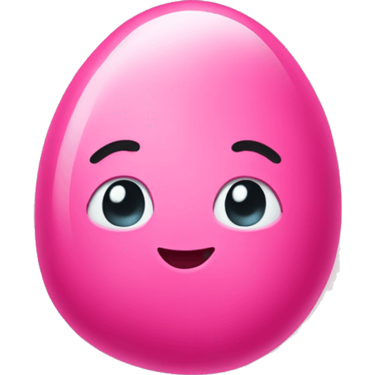 A cute pink jellybean emoji