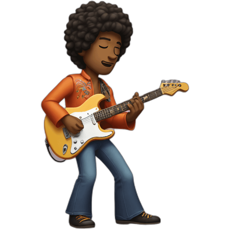 hendrix playing guitar emoji