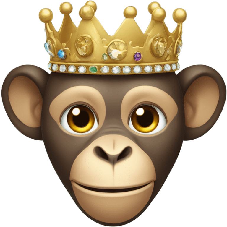 monkey with crown emoji