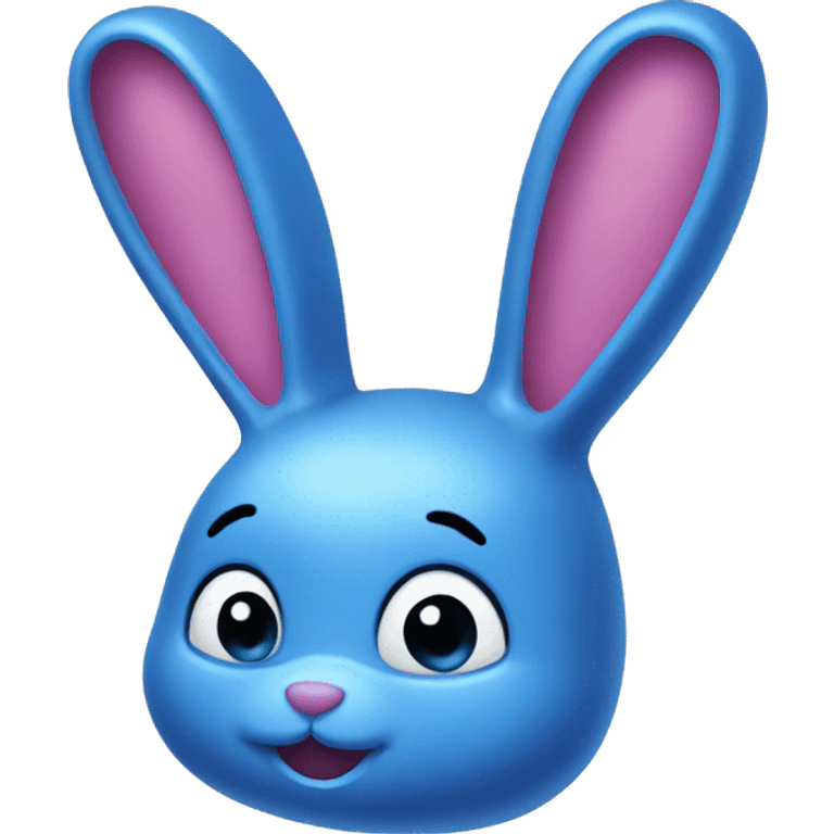 a blue bunny gummy emoji