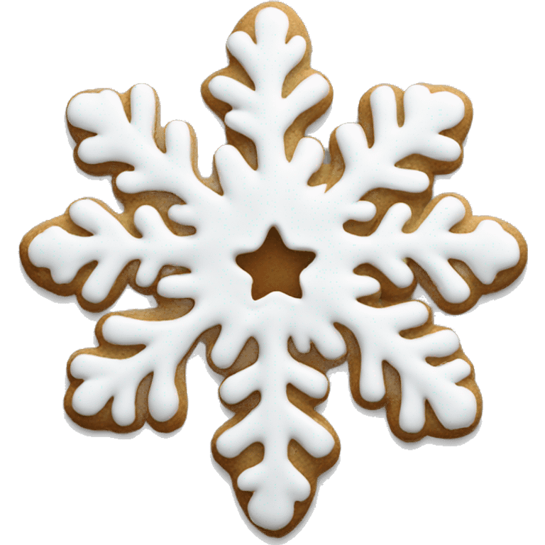 White Snowflake cookie emoji